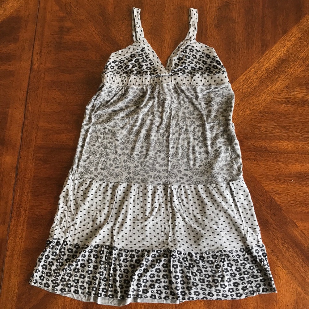 Summer beach gray mini dress